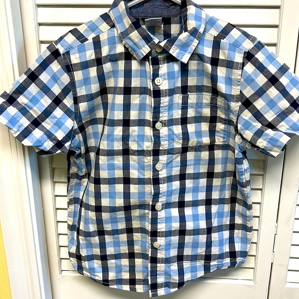 Youth 5/6 Gymboree Button down plaid shirt